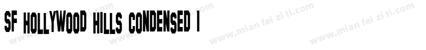 SF Hollywood Hills Condensed Italic字体转换